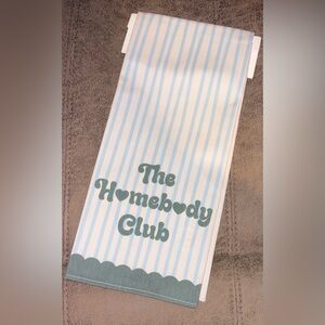 The Homebody Club Blue & White Striped Kitchen Towel - NEW